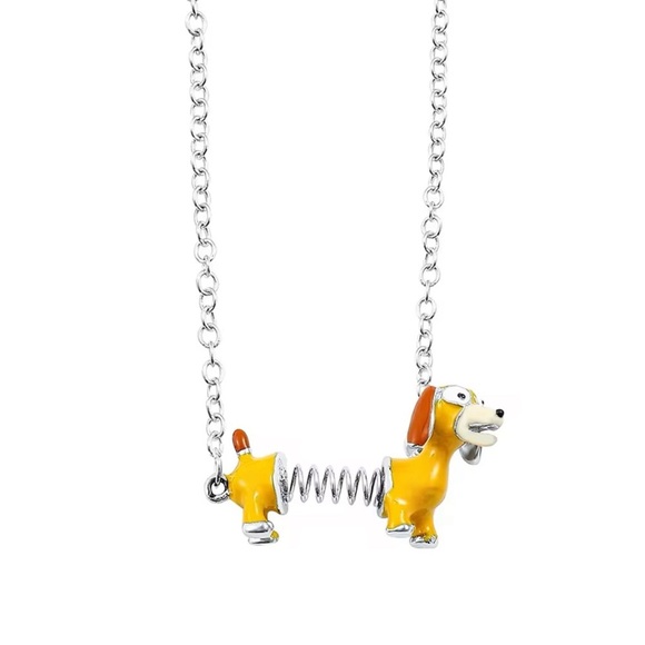 ⭐️NEW⭐️ Toy Story Slinky Dachshund Dog Pendant Necklace - Picture 7 of 8